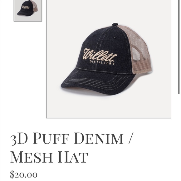 NWOT Willett Denim & Mesh Trucker Hat - Picture 2 of 6